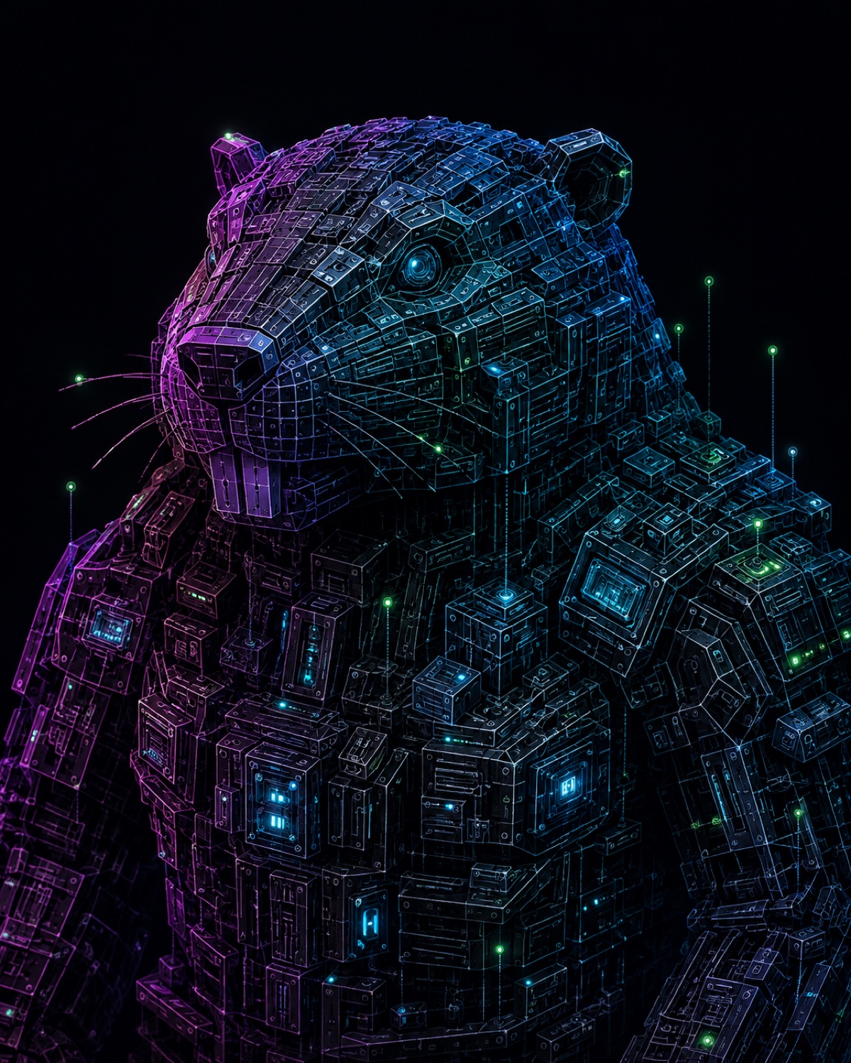 Digital species portrait representing The One Who Thinks in Atoms.