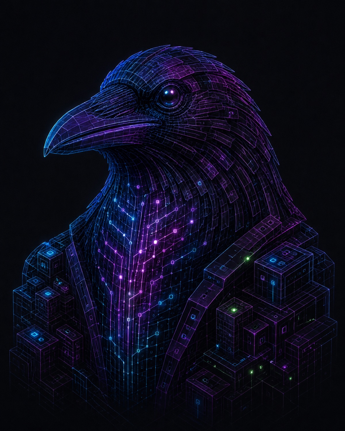 Digital species portrait representing The Voice.